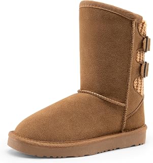 DREAM PAIRS Dziewczęce i chłopięce zimowe botki wysokie buty zimowe dla dzieci ocieplane