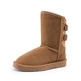 DREAM PAIRS Dziewczęce i chłopięce zimowe botki wysokie buty zimowe dla dzieci ocieplane