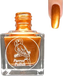 Parrot Polish Utah Fall Shimmer Nail Lacquer, Gold/Orange, 0.5 Fl Oz