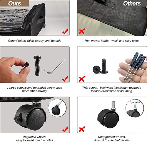 Miniatura 3 de BULIJUJU Cajones de almacenamiento debajo de la cama con ruedas para ropa, libros, juguetes, contenedores de almacenamiento de zapatos debajo de la