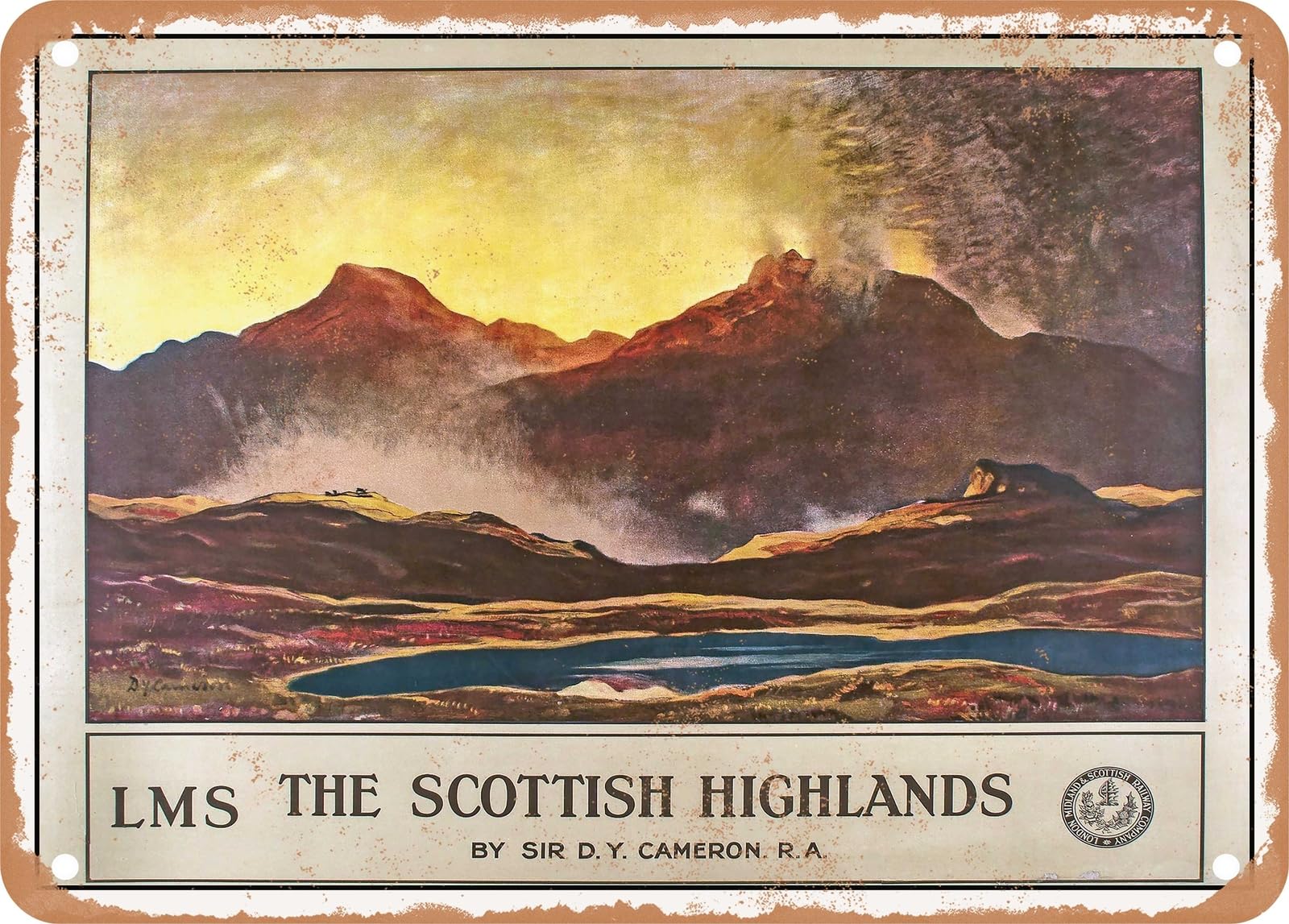 METAL SIGN - 1923 The Scottish Highlands LMS Vintage Ad home decor