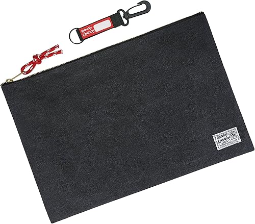 Rough Enough Important - Organizador de documentos, carpeta segura para almacenamiento de viaje, bolsa de lona con cremallera para tamaño legal A4,