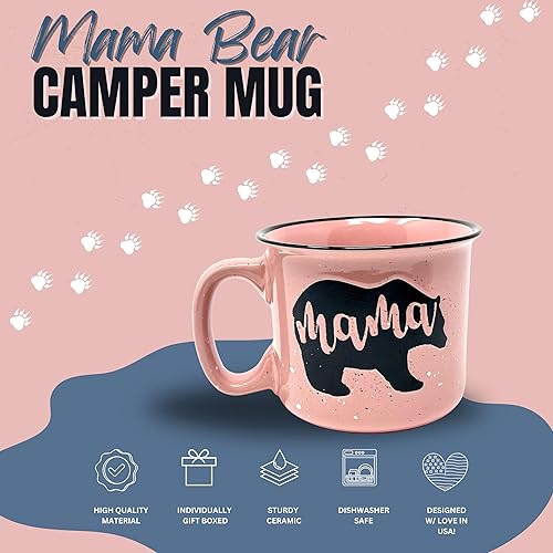 Vista 25 de Mama Bear & Papa Bear 15 oz Coffee Mug Set - Cute Coffee Cup Gift Set for Men and Women - Unique Fun Gifts for Couples, Parents, Grandparents for
