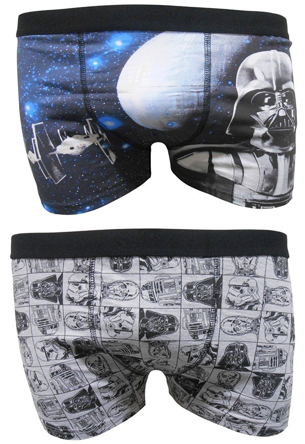 Mens Official Character 2 Pack Cartoon Stretch Briefs Boxers Boxer Shorts Superman Spiderman Star Wars