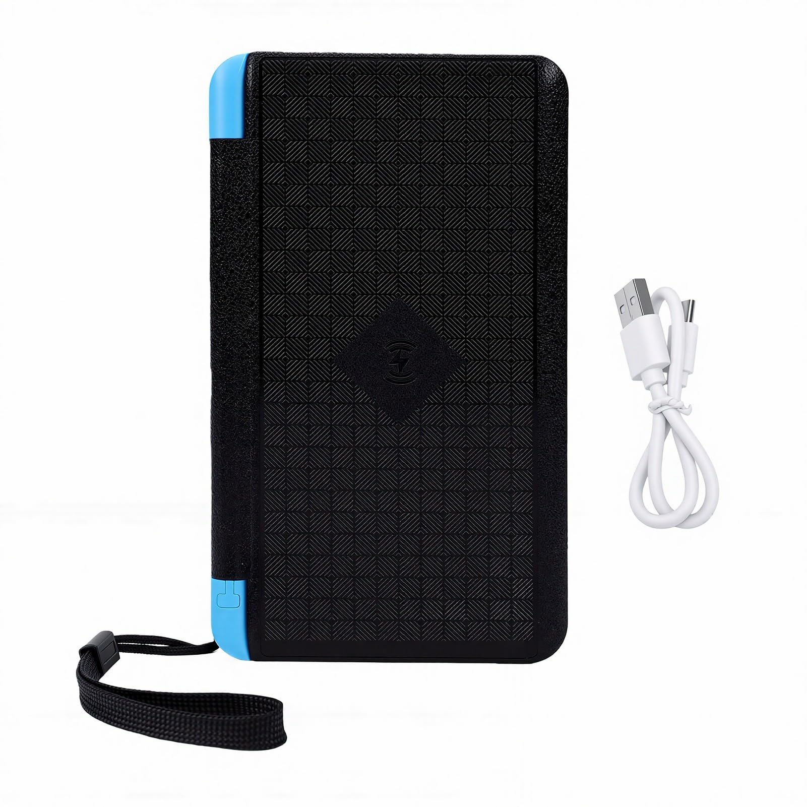 Annadue Power Bank Solare 10000mAh, Caricabatterie Portatile con 3 Pannelli