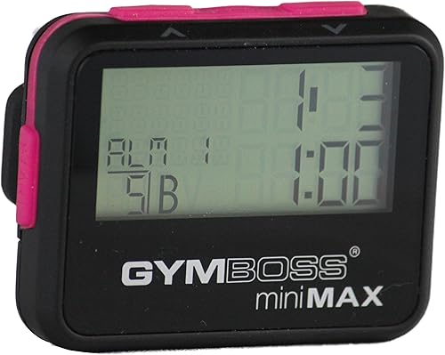 Gymboss MiniMAX Temporizador de Intervalo y Cronómetro - SOFTCOAT NegroRosa