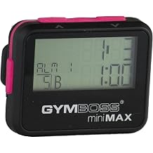 Gymboss miniMAX Interval Timer and Stopwatch - Black/Pink Soft Coat