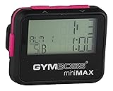Gymboss miniMAX Minuteur d’intervalle et chronomètre – Coque Noir/Rose softcoat