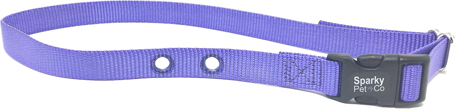 Sparky Pet Co - Replacement 3/4" Nylon Collar with 2 Holes - Spaced at 1.25" Apart - 14 Colors (XL- 23" - 31", Brown)