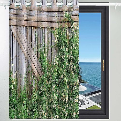 ZYMECH Cortinas de granja para decoración de casa de campo, decoración temporal, cortinas para puerta separadas, cortinas opacas de 72 pulgadas de