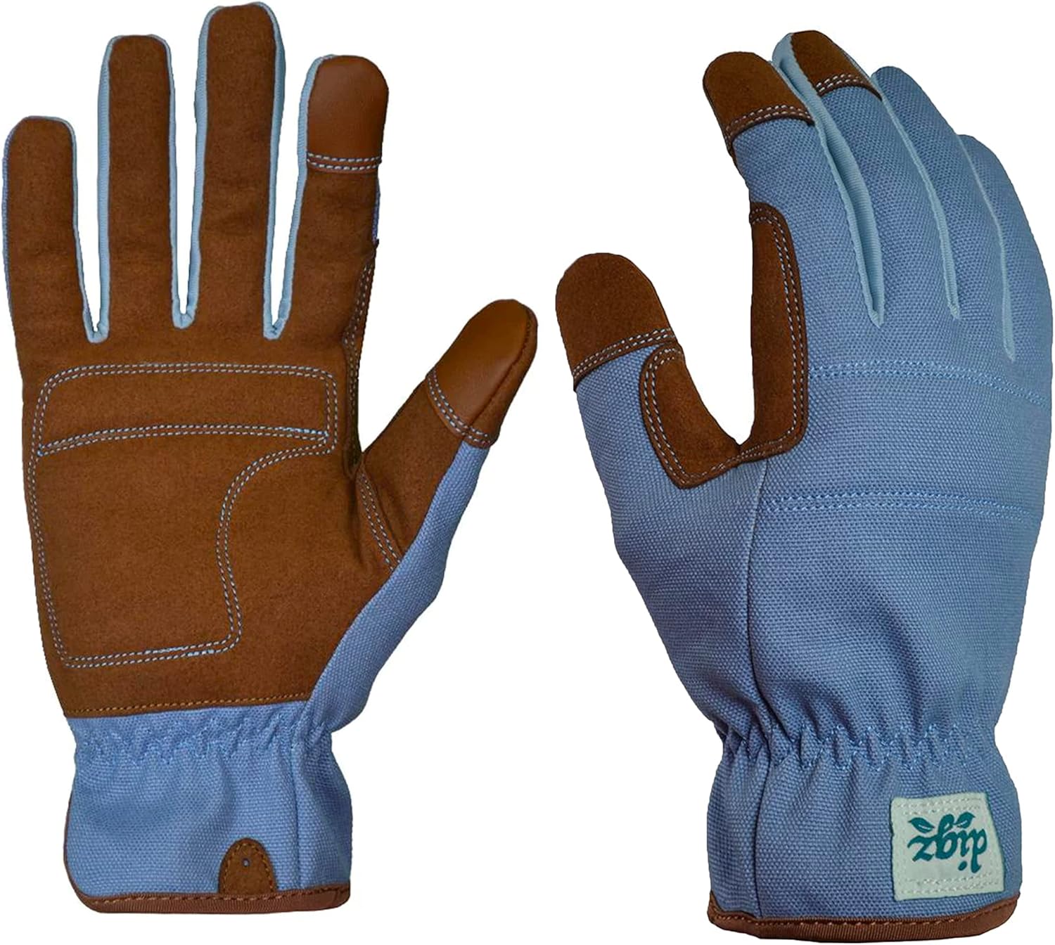 Digz 78976-23 Duck Canvas, Heavy-Duty Garden and Yardwork Utility Gloves, Medium (Pack of 1), Blue