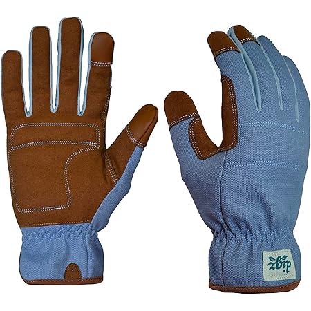 DIGZ 78976-23 Duck Canvas, Heavy-Duty Garden and Yardwork Utility Gloves, Medium (Pack of 1), Blue