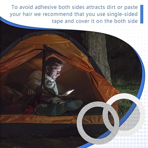 Miniatura 4 de Parches de reparación de tiendas, kit de parches de malla de cinta de 3 pulgadas, parche para exteriores, cinta de pantalla portátil, kit de