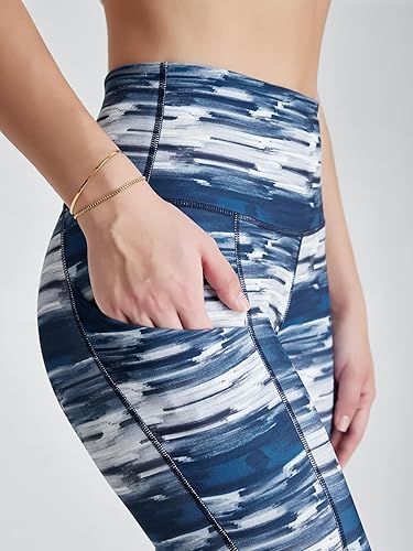 Miniatura 284 de ODODOS - Leggings tipo capri de mujer, no se traslucen y modelan el abdomen, con cintura alta y bolsillos; para hacer yoga, atletismo, ejercicio