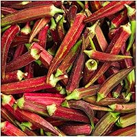 Vista 1 de Everwilde Farms - Semillas de Okra Rojo Borgoña de 1 Oz - Gold Vault