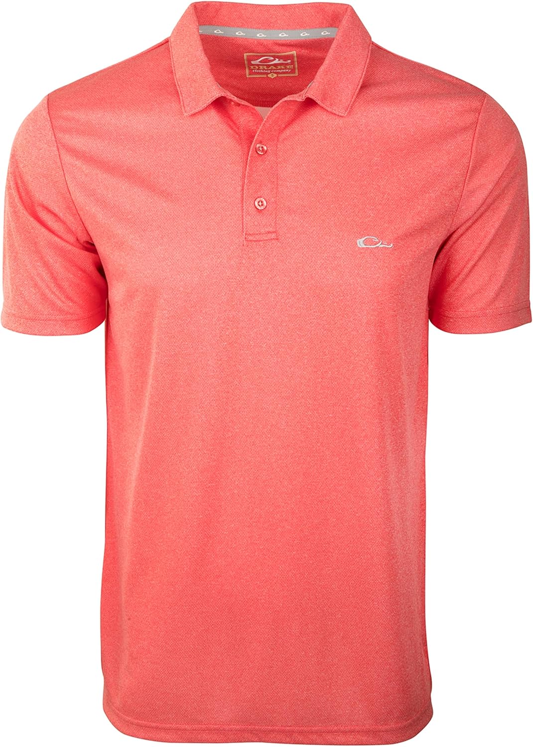Drake Waterfowl Men's Performance Heather Moisture-Wicking Quick Dry Lightweight Active Short Sleeve Polo Shirt