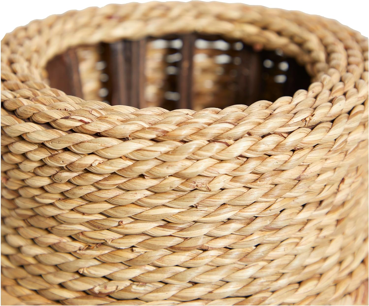 Deco 79 Seagrass Handmade Decorative Vase Slim Woven Tall Floor Centerpiece Vase, Vase for Home Decoration 9" x 9" x 40", Brown