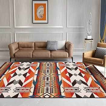 ネイティブ柄　絨毯　ラグ　185×155 ネイティブ柄 絨毯 ラグ 185×155 Amazon｜ラグ ネイティブ柄