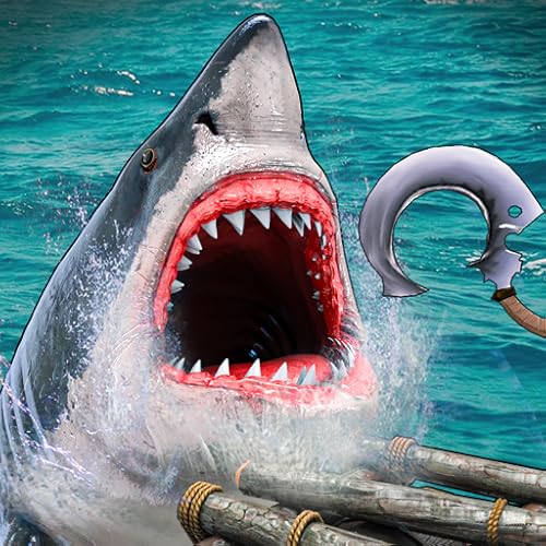 Simulador multijogador de oceano de sobrevivência de jangada real: jogos de aventura de ataque de tu
