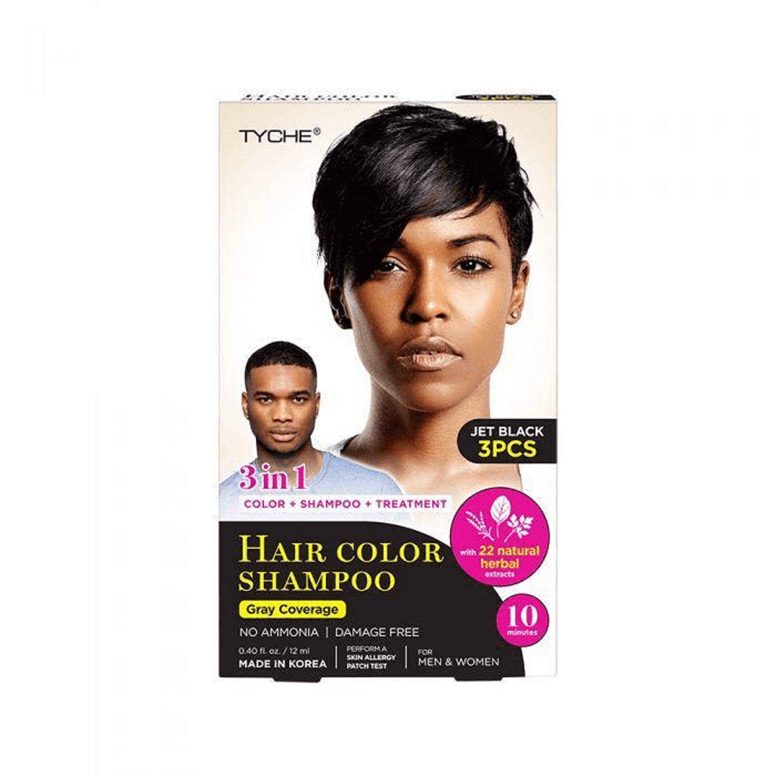 TYCHE Hair Color Shampoo (JET BLACK)