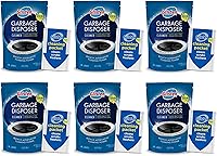Glisten Garbage Disposer Cleaner & Odor Eliminator - Foaming Deep Clean, Lemon Scent, 4.9oz Pack of 6