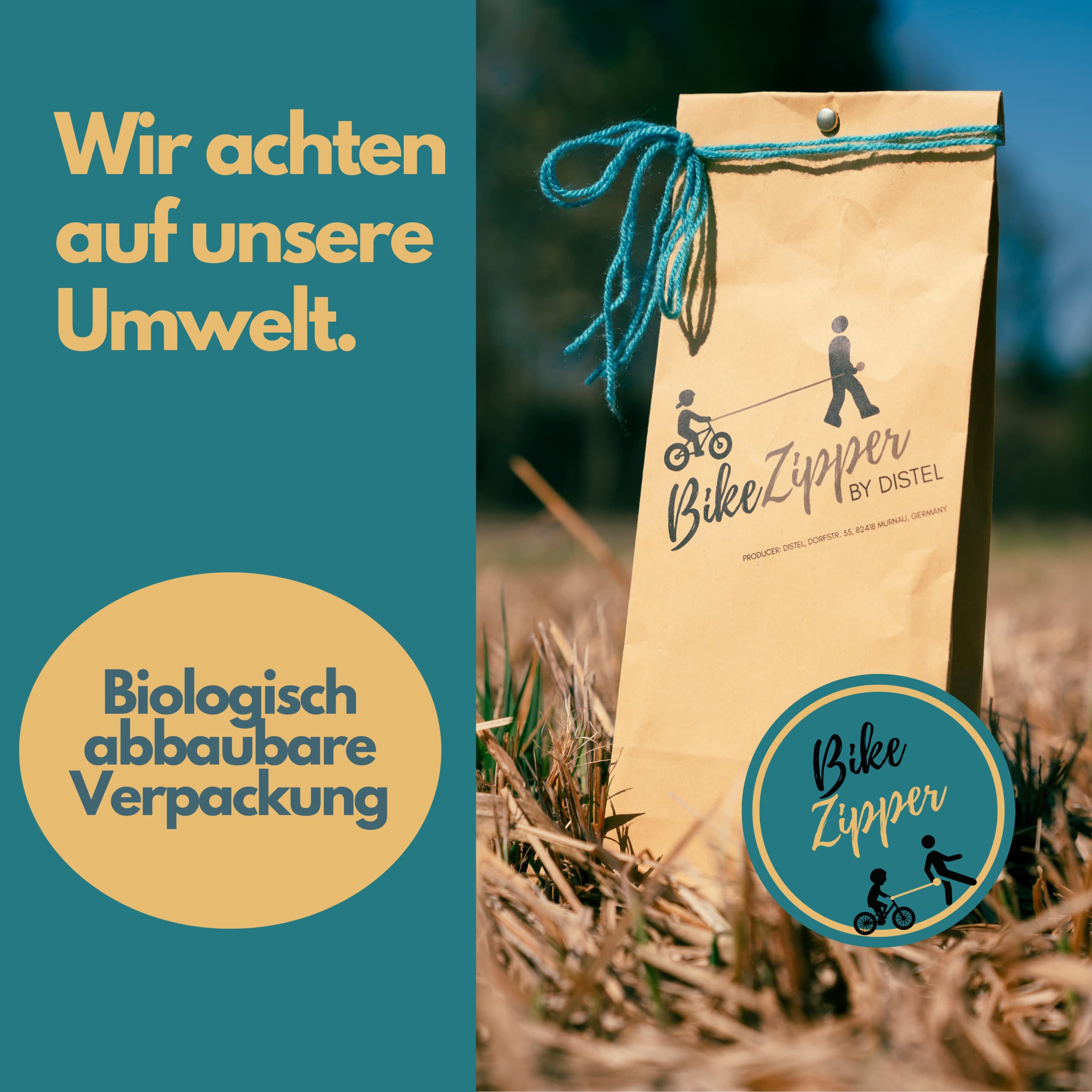 Fahrrad Abschleppseil Für Kinder I Zughilfe Mit Korkgriff I Zugsystem Für Kinderfahrrad, Laufrad, Roller, Schlitten, Dreirad I Made In Germany
