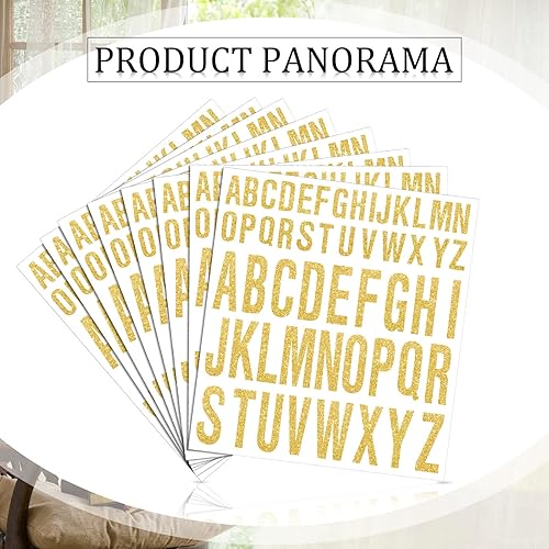 Miniatura 3 de Gersoniel 8 hojas de letras autoadhesivas adhesivas en vinilo, letras mayúsculas, letras del alfabeto, letras adhesivas para decoración de Navidad