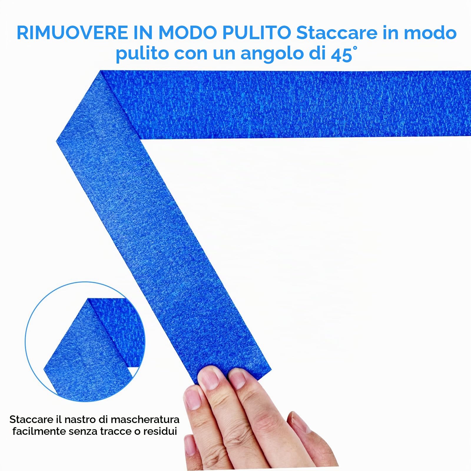 WinGluge 2 Rotoli Nastro di Mascheratura 48mm x 50m, Nastro Carta Imbianchino, Nastro per Mascheratura di Precisione, Nastro Adesivo per Pittura, per Mascheratura Verniciatura Ristrutturare