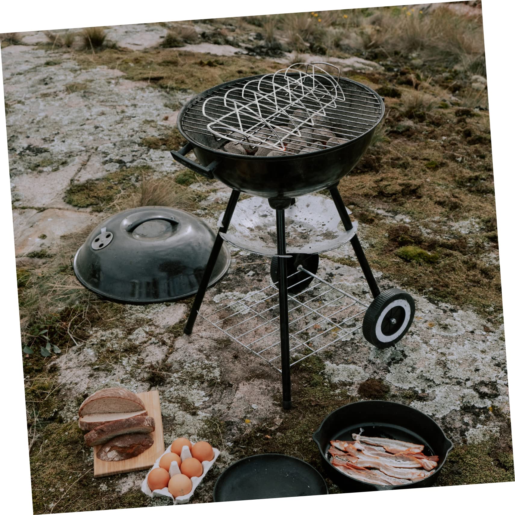 Rejilla para Barbacoa de Acero Inoxidable Absorción Rápida de Calor y Circulación de Aire Completa, Adecuado para Barbacoa en Casa y Picnic al Aire Libre