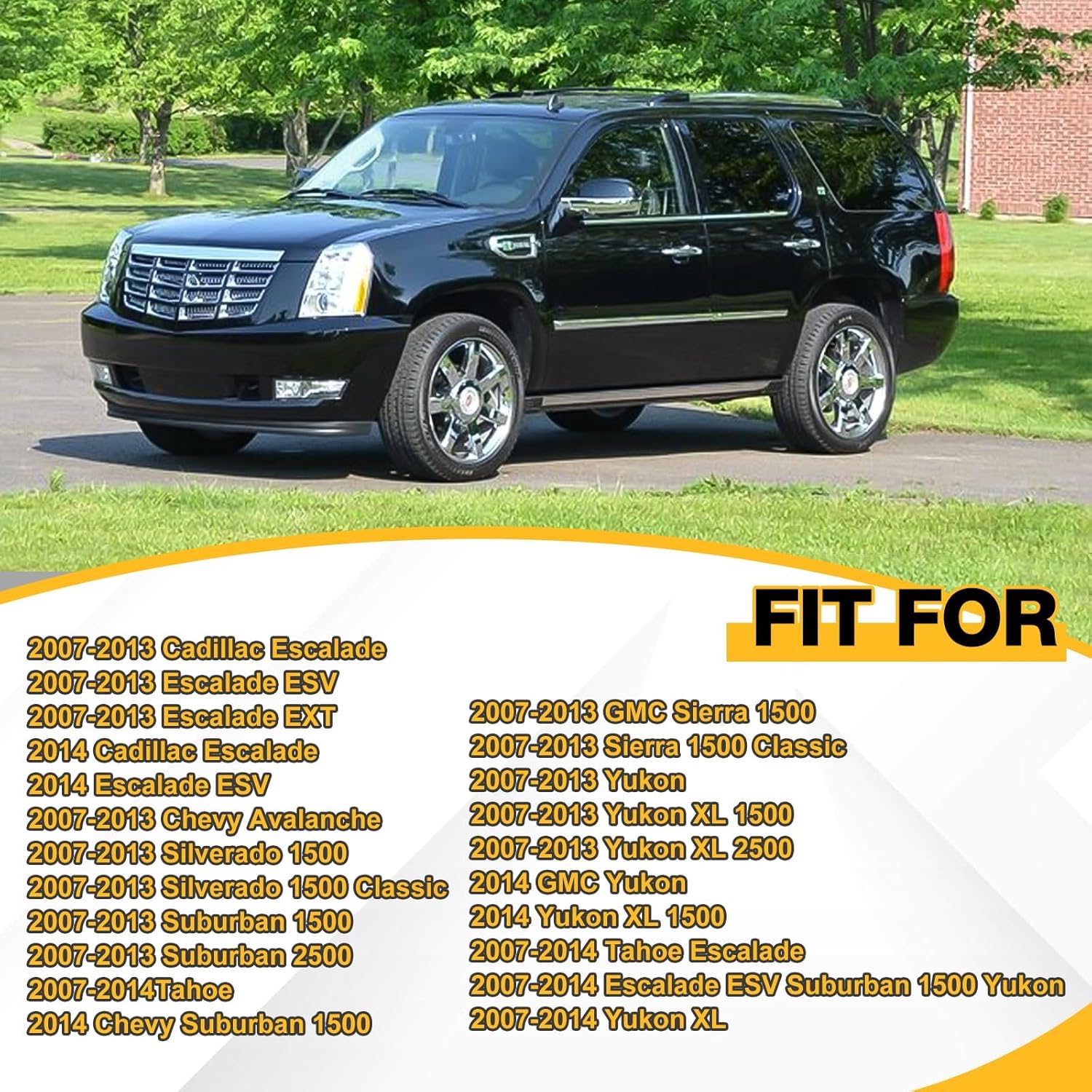 22850306 22850310 Sun Visors Compatible with Chevy Suburban 1500 2500 Avalanche Tahoe GMC Sierra Yukon XL Cadillac Escalade 2007-2014 (Gray, Left Driver and Right Passenger Kit)