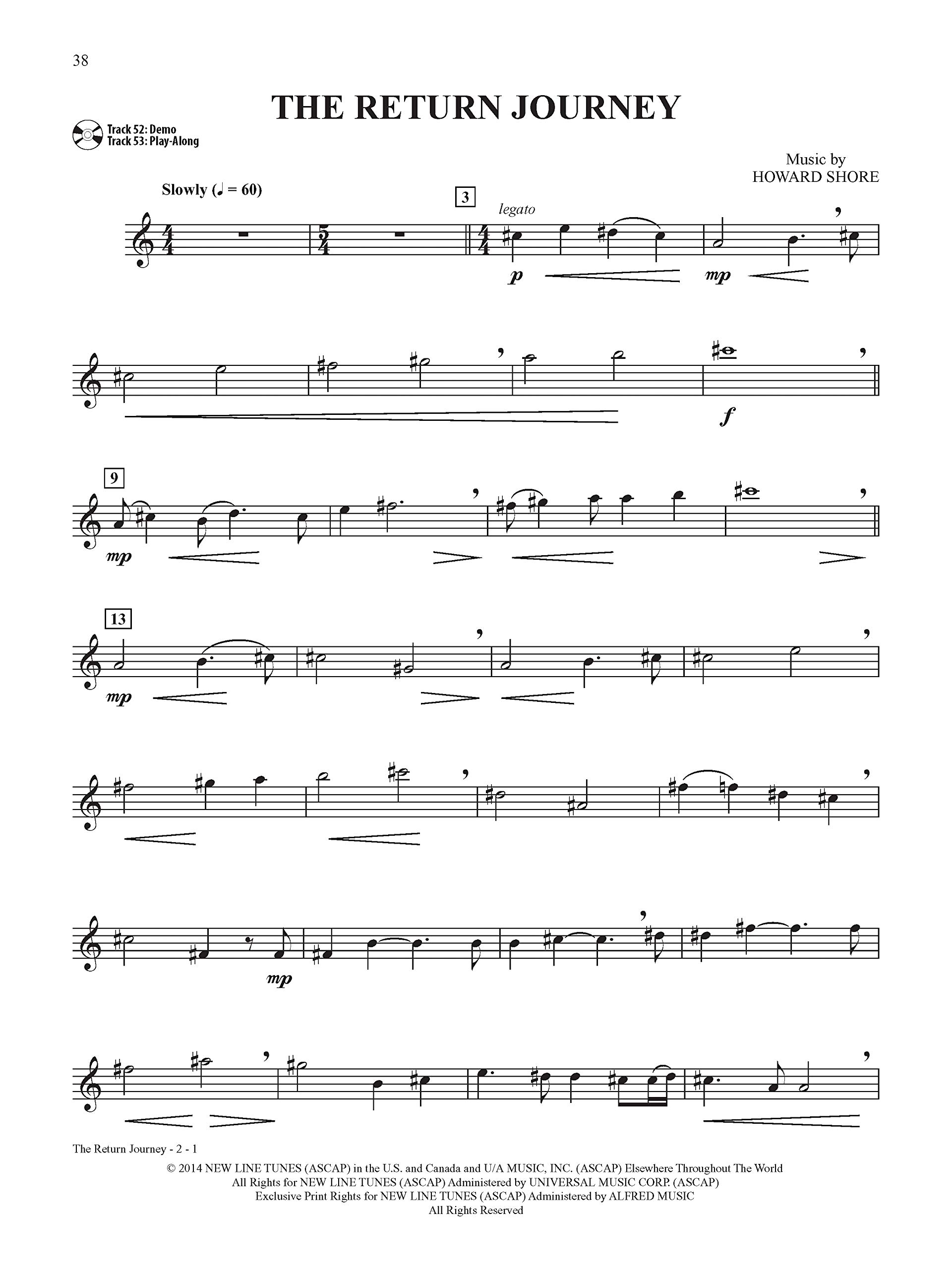 The Hobbit: The Motion Picture Trilogy Instrumental Solos - Alto Sax