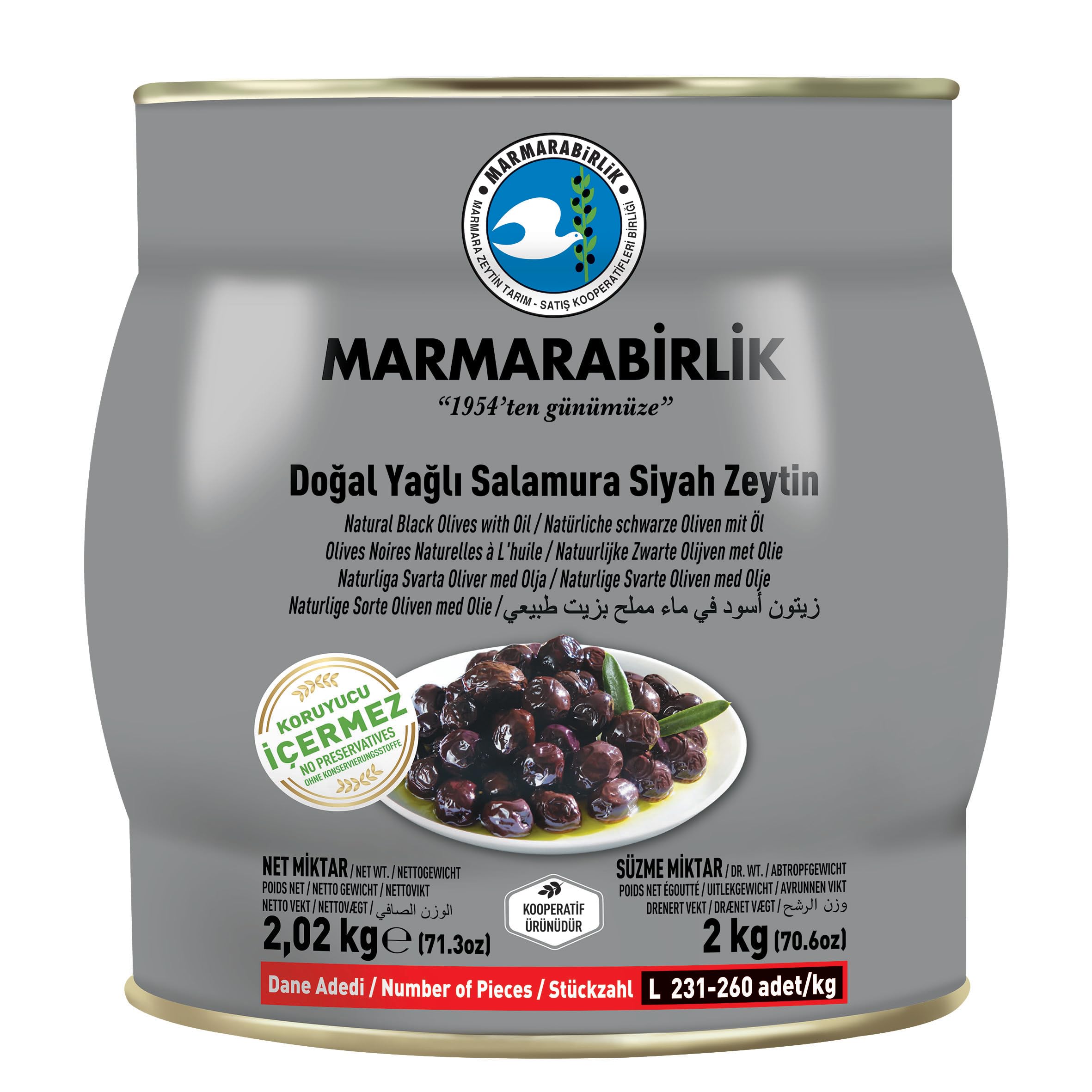 Marmarabirlik Yağlı Salamura Hiper L (231-260) 2kg