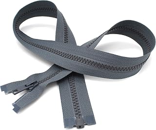 20" Vislon Zipper ~ YKK #5 Molded Plastic ~ Separating - 578 Medium Grey (1 Zipper/Pack)