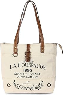 SEL de MER Upcycled Large Canvas shoulder Bag for women canvas tote boho...