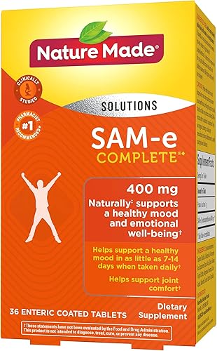 Miniatura 11 de SAM-e - Tabletas completas de 400 mg, tamaño de valor de 36 unidades, apoya un estado de ánimo saludable y comodidad articular