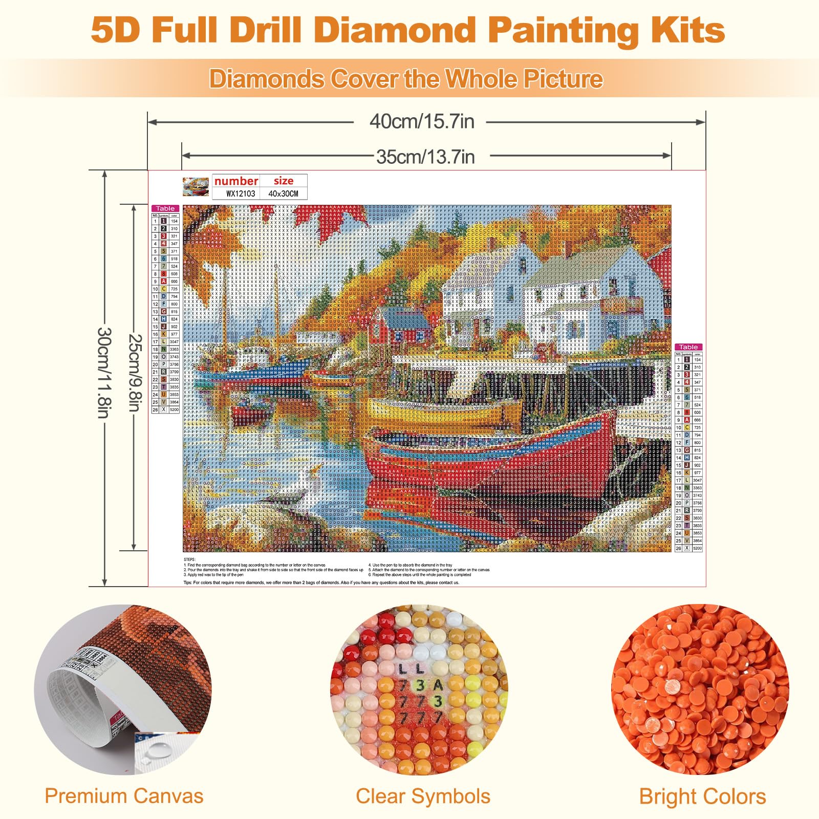 Kit De Peinture Diamant 5D à Faire Soi-même Vierge Marie Pour Adultes Et Enfants - Broderie Au Point De Croix - Décoration Murale - 40 X 30 Cm - Jésus