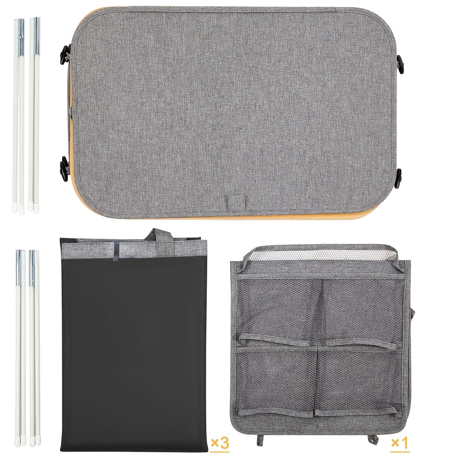 Dripex Panier à Linge Panier à Linge 160L Avec Couvercle Panier à Linge