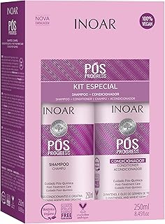 Kit Duo Shampoo e Condicionador Pós Progress, Inoar, 250 Ml