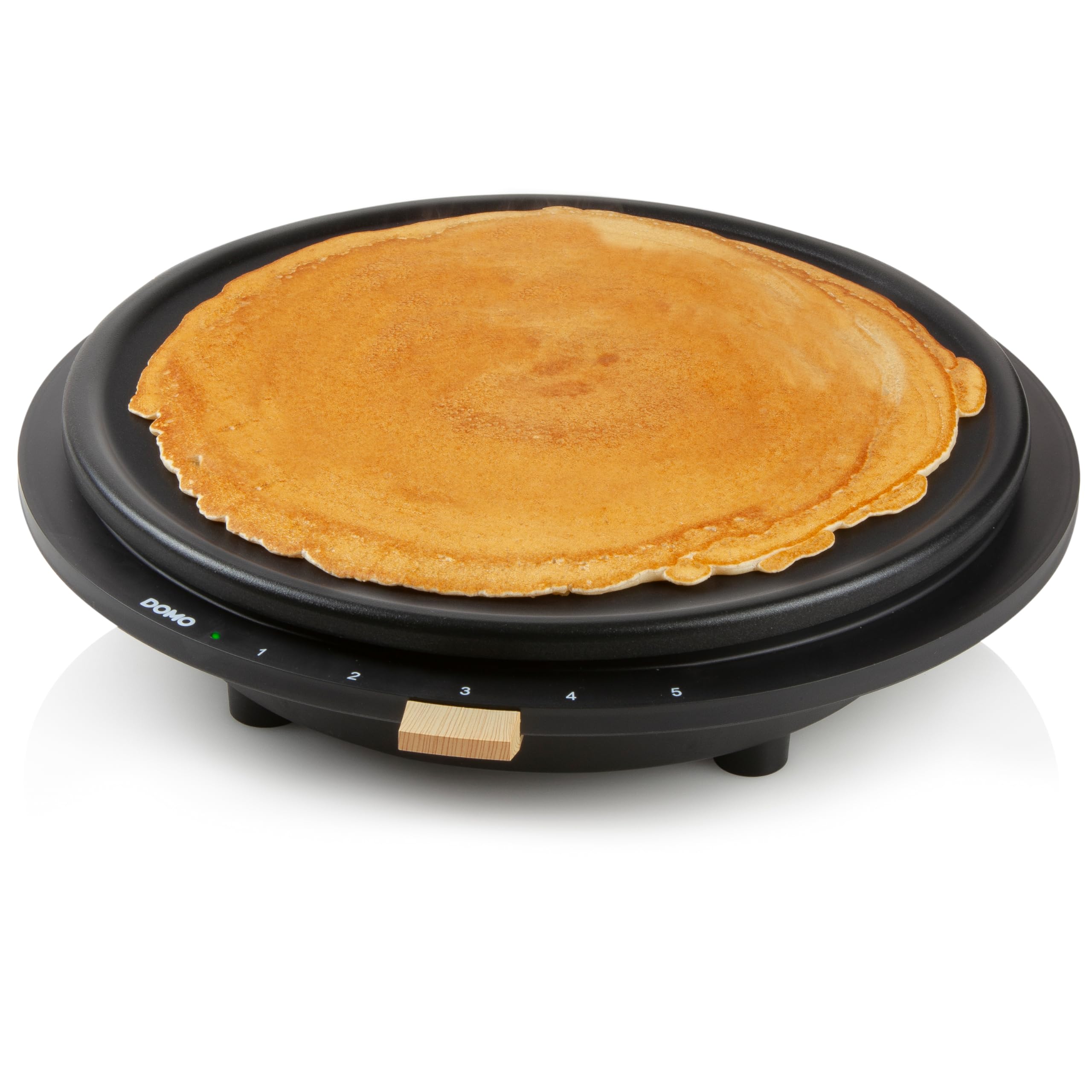 Domo sartén para crepes 2 platos 37,5cm + 5mini 1500w negro do9227p
