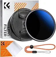 K&F CONCEPT Filtro de lente de câmera ND variável de 67 mm ND2-ND400 (1-9 paradas) + tampa de filtro + pano de limpeza, 18 revestimentos multicamadas, densidade neutra ajustável, ultrafina para lentes
