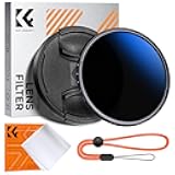 K&F CONCEPT 52mm Variable ND Camera Lens Filter ND2-ND400 (1-9 Stops) + Filter Cap + Cleaning Cloth 18 Multi-Layer Coatings Adjustable Neutral Density Ultra Slim for Camera Lenses(K-Series)