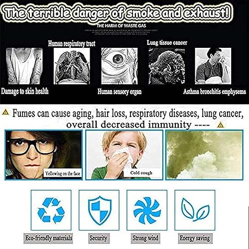 Miniatura 5 de BTURYT Ventilador de aire inducido para chimenea doméstica de 120 W, ventilador de escape doméstico, máquina de humo inducida por la chimenea del