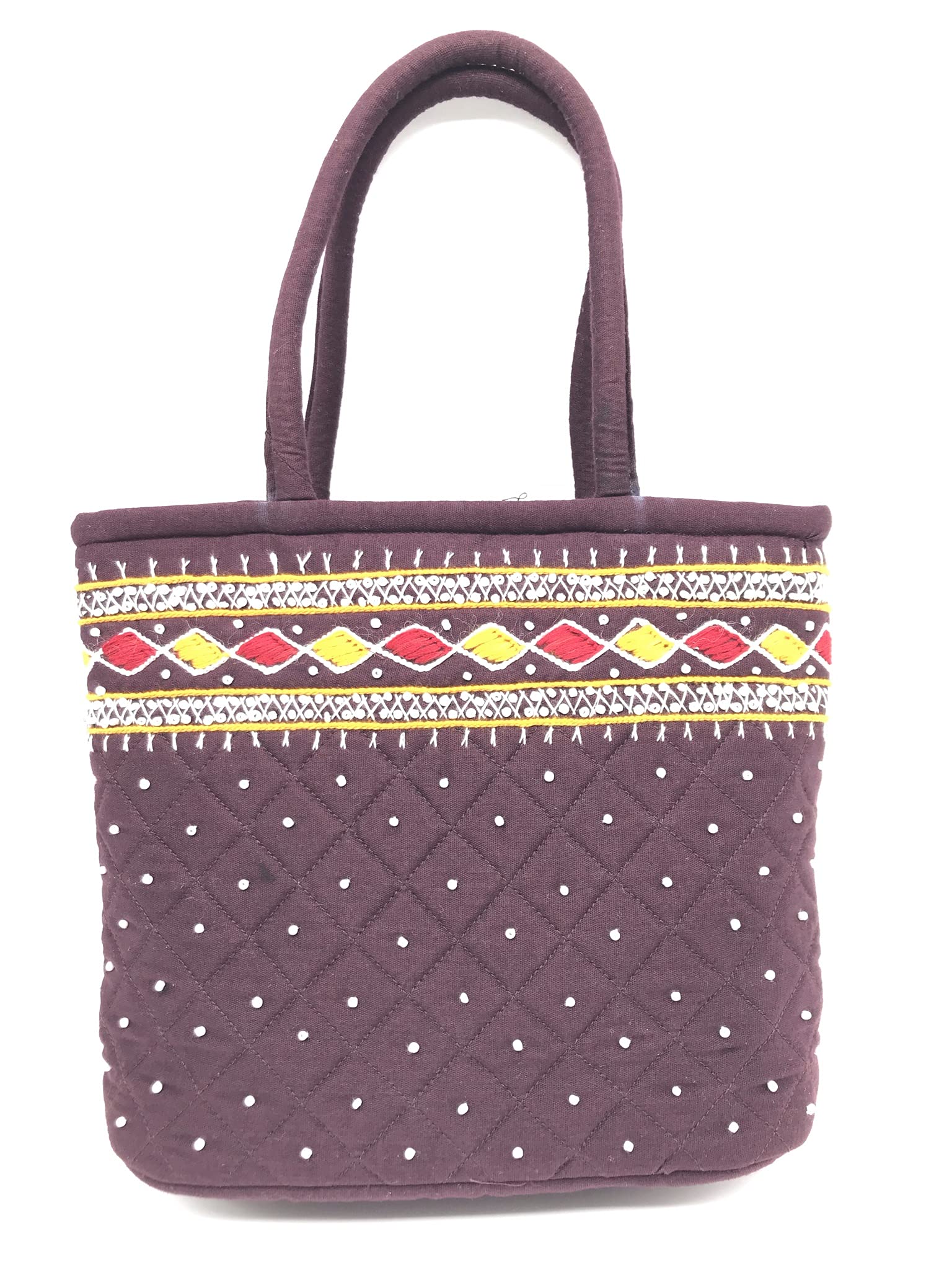 srishopify handicrafts SIZE MINI traditional hand bag for women stylish Design Small Handle Bags Cotton handmade 9x7x3 Inch(original Beads and Thread Work) (B096PJ7XQ7) Amazon Price History, Amazon Price Tracker