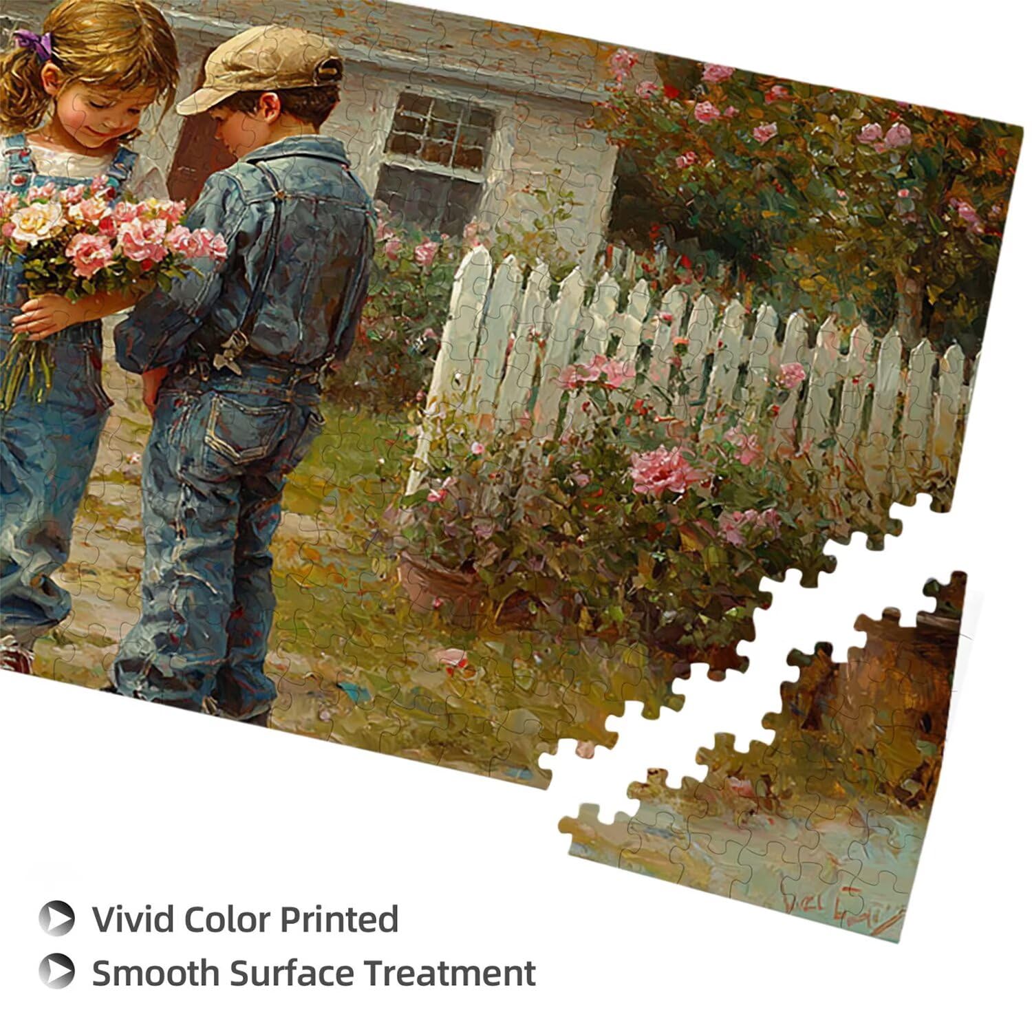 Puzzle de Madera para Adultos 900 Piezas - Niños de Granja, Obra de Arte de Juego de Rompecabezas para Adultos, Puzzle de Impresión de Alta Definición Multicolor, Pasatiempo Creativo Regalo b-756