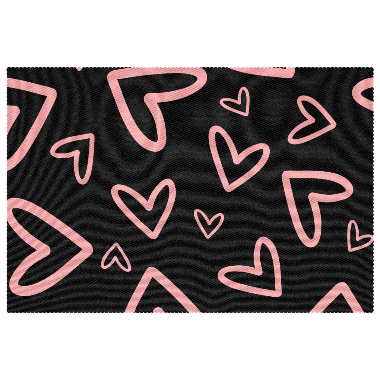 Sets de table cœurs pour dîner de Saint-Valentin et décoration de table de fête