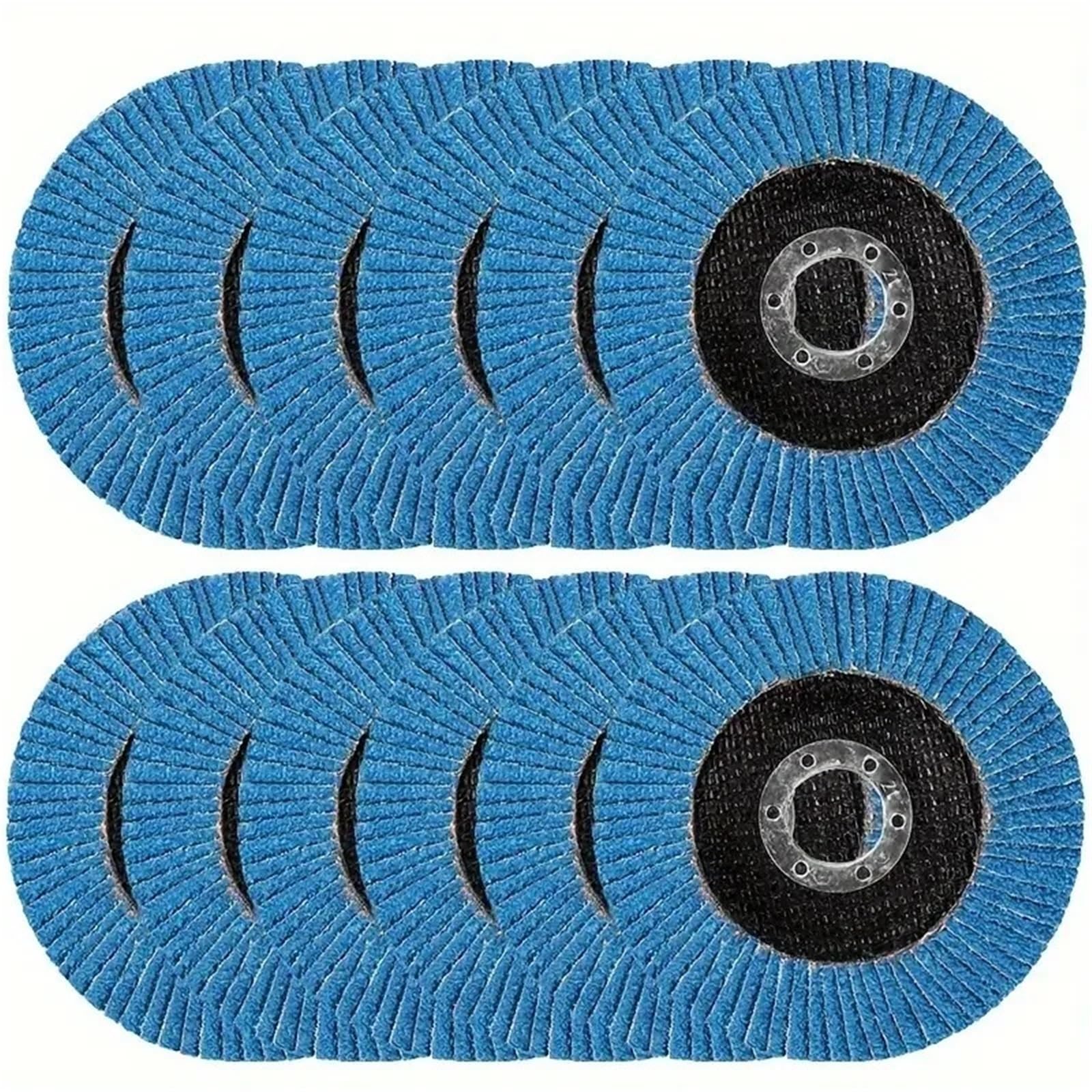 Disco da 125 mm, grana 40/60/80/120 | Mola Dischi lamellari for levigatura in metallo Lama for smerigliatrice angolare(120 Grit,10PCS_125MM)