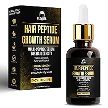 Elevate Multi-Peptide Hair Growth Serum Caffeine + Biotin Peptide Density for Fuller Thicker Visibly Longer Natural Hair Regrowth   Vegan Safe & Gentle Scalp Serum Formula Treatment for Thinning Loss