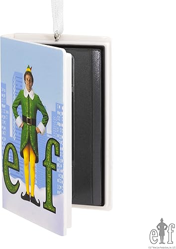Miniatura 6 de Hallmark Estuche de video retro de película de elfo, adorno de Navidad, Buddy the Elf