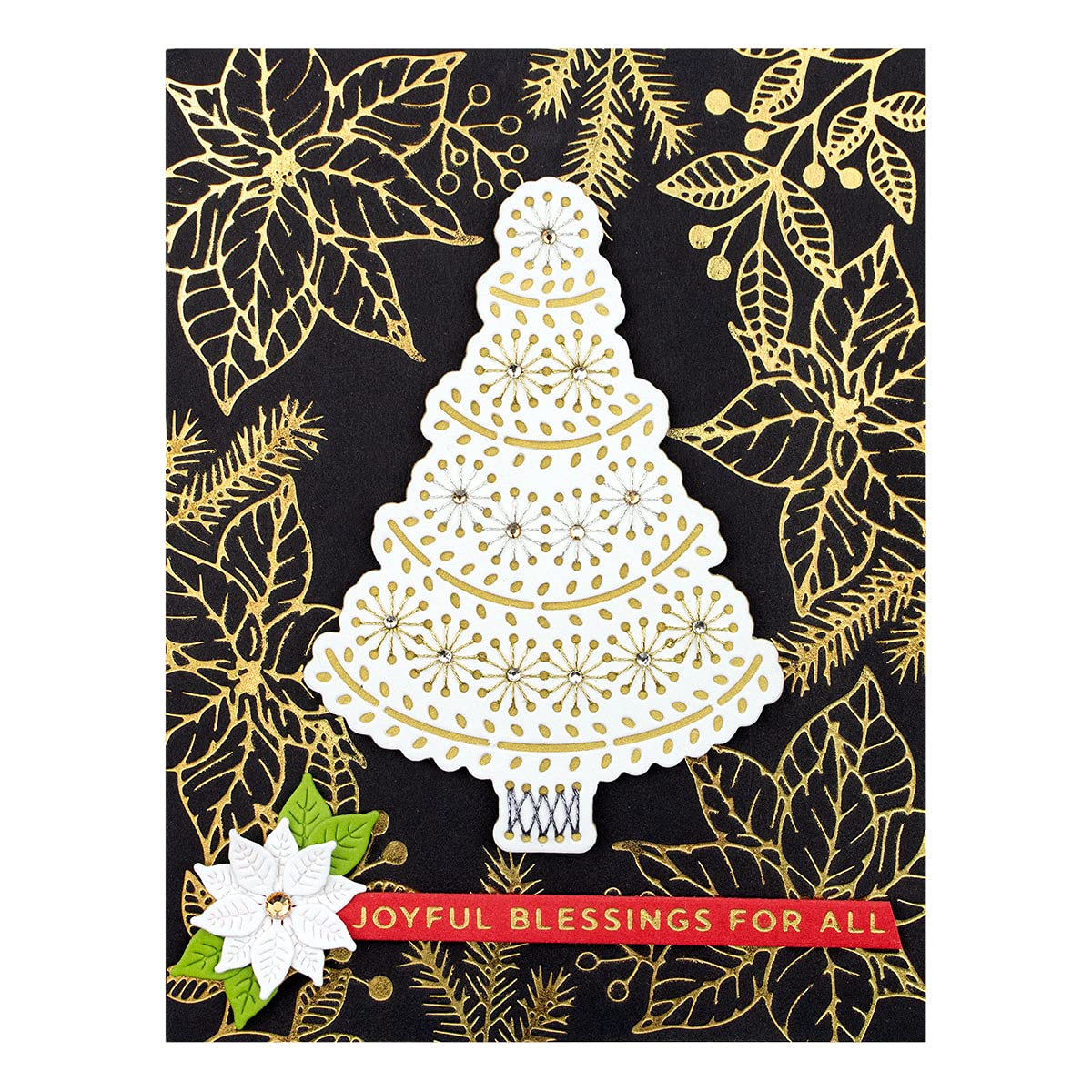 Spellbinders Holiday Foliage Pressplatte – Metall-Prägeplatte Für BetterPress-System, Weihnachtsmotive