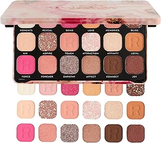 Revolution Beauty London Makeup Makeup , Forever Flawless Eyeshadow Palette, Affinity, 18 Shades, 19.8 g